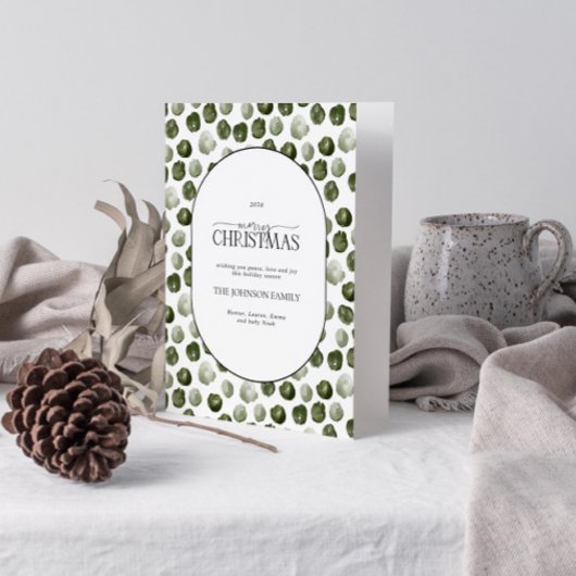 Frohe Weihnachten Moderne Grüne Punkte Foto