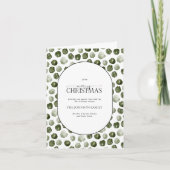 Frohe Weihnachten Moderne Grüne Punkte Foto (Vorderseite)