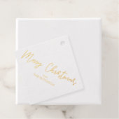 Frohe Weihnachten Moderne Handschrift Name Gold Fo Geschenkanhänger (Mit Box)
