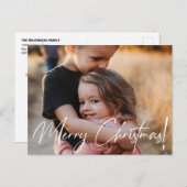 Frohe Weihnachten Moderne Handschrift Script Foto (Vorne/Hinten)
