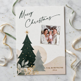 Frohe Weihnachten Moderne Kalligrafie Baum Foto St