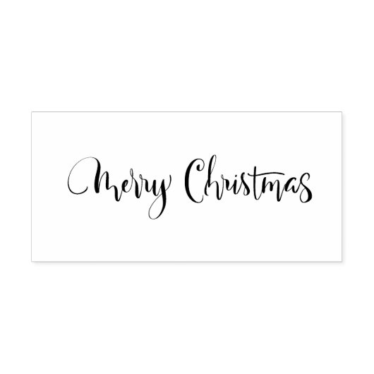 Frohe Weihnachten Moderne Kalligrafie Holz Art Bri Gummistempel (Prägung)