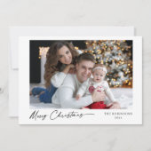 Frohe Weihnachten Moderne Kalligraphie Elegantes F (Vorderseite)