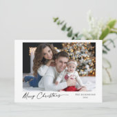 Frohe Weihnachten Moderne Kalligraphie Elegantes F (Stehend Vorderseite)