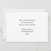 Frohe Weihnachten Moderne Kalligraphie Elegantes F (Rückseite)