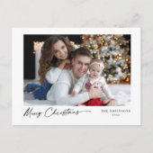 Frohe Weihnachten Moderne Kalligraphie Elegantes F (Vorderseite)