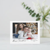 Frohe Weihnachten Moderne Kalligraphie Elegantes F (Stehend Vorderseite)