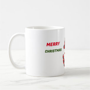 Frohe Weihnachten moderne karierte Tasse