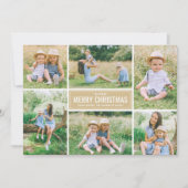 Frohe Weihnachten Moderne Kraft Tan Foto Collage (Vorderseite)