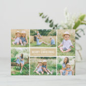 Frohe Weihnachten Moderne Kraft Tan Foto Collage (Stehend Vorderseite)