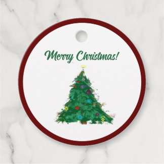 Frohe Weihnachten Moderne Kunst Niedlich Tiny Tree Geschenkanhänger