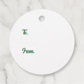 Frohe Weihnachten Moderne Kunst Niedlich Tiny Tree Geschenkanhänger (Rückseite)