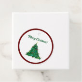 Frohe Weihnachten Moderne Kunst Niedlich Tiny Tree Geschenkanhänger (Beispiel)