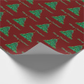 Frohe Weihnachten Moderne Kunst Niedlich Tiny Tree Geschenkpapier (Ecke)