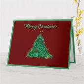 Frohe Weihnachten Moderne Kunst Niedlich Tiny Tree Karte (Gelbe Blume)