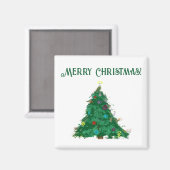 Frohe Weihnachten Moderne Kunst Niedlich Tiny Tree Magnet (Vorderseite/Rückseite)