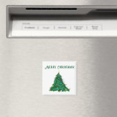 Frohe Weihnachten Moderne Kunst Niedlich Tiny Tree Magnet (In Situ (Geschirrspüler))