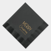 Frohe Weihnachten Moderne Lässige Fun Script Servietten Mit Folie (Rechts)