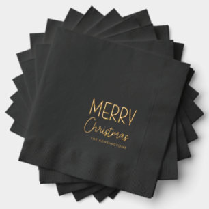 Frohe Weihnachten Moderne Lässige Fun Script Servietten Mit Folie
