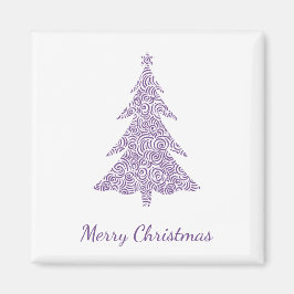 Frohe Weihnachten, moderne mauvische Weihnachtsbau Magnet