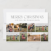 Frohe Weihnachten Moderne Minimal Schwarz 8 Foto (Vorderseite)