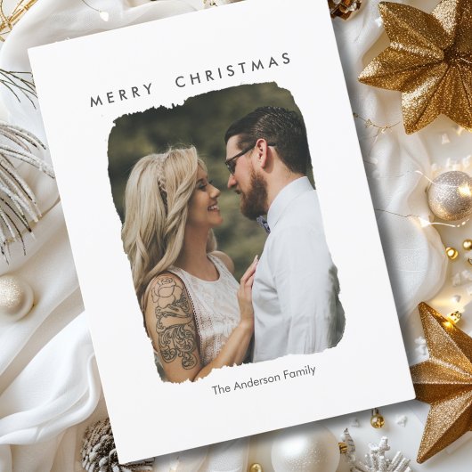 Frohe Weihnachten! Moderne, minimale Ferienkarte Feiertagskarte