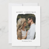 Frohe Weihnachten! Moderne, minimale Ferienkarte Feiertagskarte (Vorderseite)