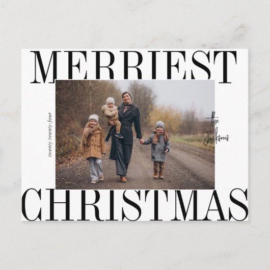 Frohe Weihnachten Moderne Minimalistisch (Vorderseite)