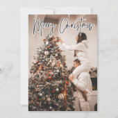 Frohe Weihnachten Moderne Minimalistisch Card dunk Einladung (Vorderseite)