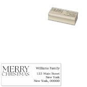 Frohe Weihnachten Moderne Minimalistische Rücksend Gummistempel (Stempel)