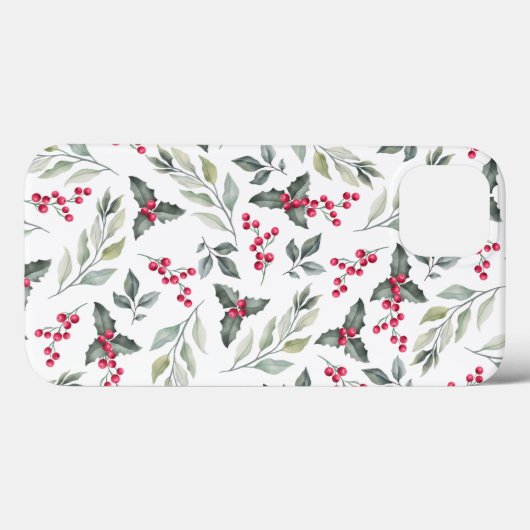 Frohe Weihnachten Moderne Mistletoe Case-Mate iPhone Hülle (Rückseite (Horizontal))