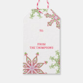 Frohe Weihnachten Moderne Niedliche Schneeflocken Geschenkanhänger (Vorderseite)