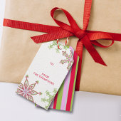 Frohe Weihnachten Moderne Niedliche Schneeflocken Geschenkanhänger