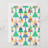 Frohe Weihnachten Moderne Patchwork-Weihnachtsbäum Karte (Rückseite)