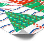 Frohe Weihnachten Moderne Patchwork-Weihnachtsbäum Poster (Ecke)