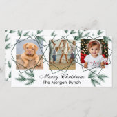 Frohe Weihnachten Moderne Pinenedle 3 Foto Collage (Vorne/Hinten)