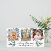 Frohe Weihnachten Moderne Pinenedle 3 Foto Collage (Stehend Vorderseite)