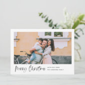 Frohe Weihnachten Moderne Pinselschrift Minimales  (Stehend Vorderseite)