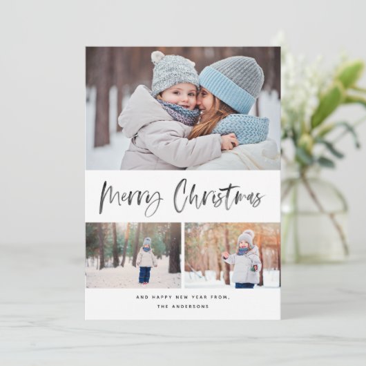 Frohe Weihnachten Moderne Pinselskriptkollektion (Stehend Vorderseite)