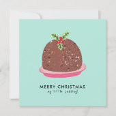 Frohe Weihnachten Moderne Pudding Illustration (Vorderseite)