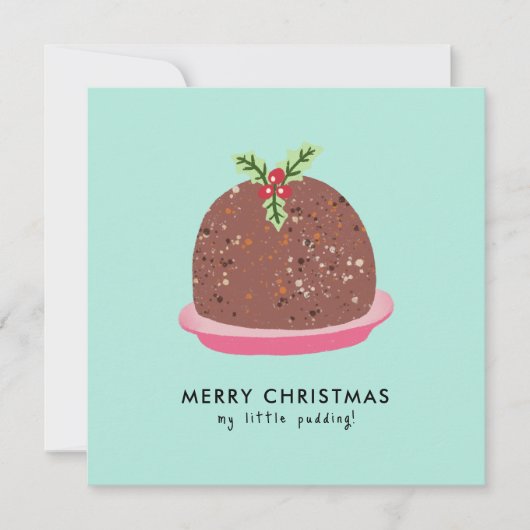 Frohe Weihnachten Moderne Pudding Illustration (Vorderseite)