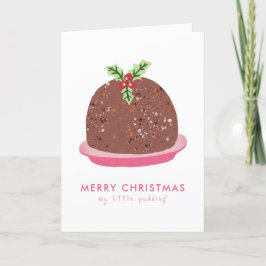 Frohe Weihnachten Moderne Pudding Illustration Dankeskarte