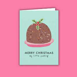 Frohe Weihnachten Moderne Pudding Illustration Karte
