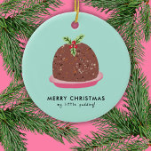 Frohe Weihnachten Moderne Pudding Illustration Keramik Ornament