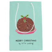 Frohe Weihnachten Moderne Pudding Illustration Mittlere Geschenktüte (Vorderseite)