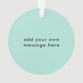 Frohe Weihnachten Moderne Pudding Illustration Ornament (Rückseite)