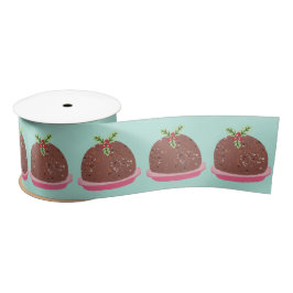 Frohe Weihnachten Moderne Pudding Illustration Satinband