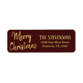 Frohe Weihnachten | Moderne Red Gold Trendadresse (Vorne)