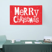 Frohe Weihnachten Moderne Red Script Urlaub Banner (Messeveranstaltung)