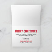 Frohe Weihnachten Moderne Rote FotoCollage (Innenseite)